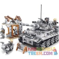 SEMBO 101401 non Lego XE TĂNG CHIẾN ĐẤU bộ đồ chơi xếp lắp ráp ghép mô hình Empires Of Steel Đế Chế Thép 1154 khối