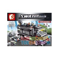SEMBO 102477  ĐỘI CẢNH SÁT ĐẶC NHIỆM SWAT bộ đồ chơi xếp lắp ráp ghép mô hình Swat Special Force 1164 khối