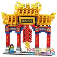 SEMBO 201020 non Lego MÚA LÂN NĂM MỚI bộ đồ chơi xếp lắp ráp ghép mô hình Seasonal Mùa Lễ Hội 1118 khối