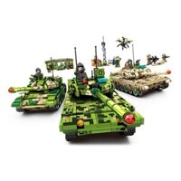 SEMBO 203164 ĐẤT NƯỚC MẠNH MẼ VÀ TINH THẦN ANH HÙNG LÍNH TRUNG QUỐC XE TĂNG CHIẾN ĐẤU CHỦ LỰC IRON TORRENT ZTZ-99A HẠNG ZTZ-59A NHẸ ZTQ-15 tỷ lệ 1:32 bộ đồ chơi xếp lắp ráp ghép mô hình Military Army Quân Sự Bộ Đội 2147 khối