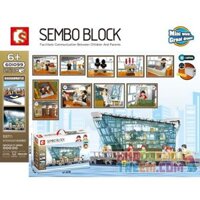 SEMBO 601099  SINGAPORE LV CỬA HÀNG ĐẦU PHIÊN BẢN CHIẾU SÁNG TRANG SỨC QUẦN ÁO bộ đồ chơi xếp lắp ráp ghép mô hình Creator Sáng Tạo 2531 khối