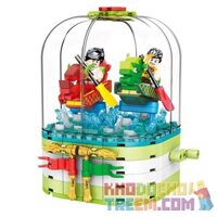 SEMBO 601135  ĐUA THUYỀN RỒNG HỘP QUÀ LỄ HỘI bộ đồ chơi xếp lắp ráp ghép mô hình Seasonal Mùa Lễ Hội 370 khối