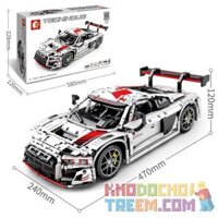 SEMBO 701023 non Lego AUDI R8 bộ đồ chơi xếp lắp ráp ghép mô hình Technic AUDI SPORT R8 Kỹ Thuật Công Nghệ Cao Mô Hình Phương Tiện 2768 khối