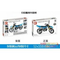 SEMBO 701715  YAMAHA WR450. bộ đồ chơi xếp lắp ráp ghép mô hình  YAMAHA WR450F Kỹ Thuật Công Nghệ Cao Mô Hình Phương Tiện 799 khối