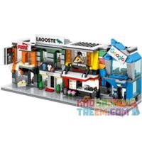 SEMBO SD6080 6080 SD6081 6081 SD6082 6082 SD6083 6083 BỘ 4 CỬA HÀNG MÁY TÍNH GIÀY ĐỒ ĂN NHANH CHƠI bộ đồ chơi xếp lắp ráp ghép mô hình Mini Modular SEMBO BLOCK Đường Phố Thu Nhỏ 129 khối