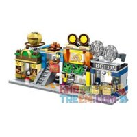 SEMBO SD6088 6088 SD6089 6089 SD6090 6090 SD6091 6091  BỘ 4 CỬA HÀNG KẸO SÔCÔLA MỸ PHẨM GÀ RÁN BÁNH TRỨNG bộ đồ chơi xếp lắp ráp ghép mô hình Mini Modular SEMBO BLOCK Đường Phố Thu Nhỏ 133 khối