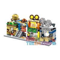 SEMBO SD6088 6088 SD6089 6089 SD6090 6090 SD6091 6091  BỘ 4 CỬA HÀNG KẸO SÔCÔLA MỸ PHẨM GÀ RÁN BÁNH TRỨNG bộ đồ chơi xếp lắp ráp ghép mô hình Mini Modular SEMBO BLOCK Đường Phố Thu Nhỏ 133 khối