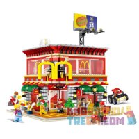 SEMBO SD6901 6901 non Lego QUÁN ĂN NHANH bộ đồ chơi xếp lắp ráp ghép mô hình Modular Buildings SEMBO BLOCK Mô Hình Nhà Cửa 1729 khối