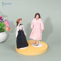 [Semeby] 1: 12 Mô hình búp bê Mini Victoria thu nhỏ Giáo viên Bộ đồ ngủ Trang trí nhà búp bê BÁN HOT