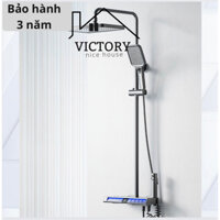 Sen cây tắm đứng 5 phím đàn hiển thị nhiệt độ bộ vòi sen tắm đứng nóng lạnh cao cấp victory