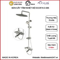Sen cây tắm đứng nhiệt độ nóng lạnh ECOFA E-535 nhập khẩu HÀN QUỐC - Sen vòi Hàn Quốc, sen cây điều chỉnh nhiệt độ Korea