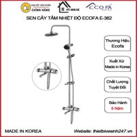 Sen cây tắm đứng nhiệt độ nóng lạnh ECOFA E-362 nhập khẩu HÀN QUỐC - Sen vòi Hàn Quốc, sen cây điều chỉnh nhiệt độ Korea