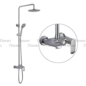 Sen cây tắm nóng lạnh đồng thau mạ Crome Navier NV-8214