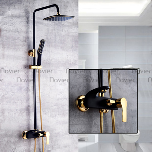 Sen cây tắm nóng lạnh đồng thau sơn tĩnh điện Navier NV-802