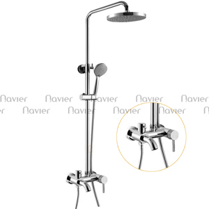 Sen cây tắm nóng lạnh đồng thau mạ Crom Navier NV-8211