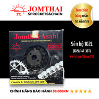 Sên Nhông Dĩa Jomthai Asahi- 102L (102L/14T-36T)- Future/Wave 110 (Bộ) | 428N-102L-14T-36T