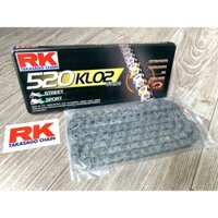 Sên phân khối lớn RK Takasago 520 có phốt cao su Oring, không mạ màu