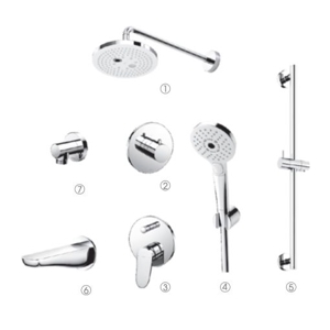 Sen tắm âm tường ToTo TBS04304B kèm phụ kiện 3 món