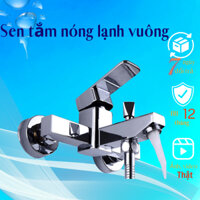 Sen tắm nóng lạnh củ vuông, bộ sen vòi dáng vuông sang trọng, gật gù nóng lạnh trọn bộ dáng vuông, sen vòi giá rẻ