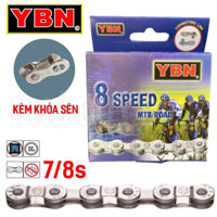 Sên Xe Đạp 8 Tốc Độ S8S2 YBN Đài Loan Kèm Khoá Sên