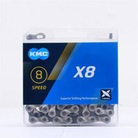 Sên xe đạp KMC 8speed/ 7speed X8 114 mắt ( bạc )