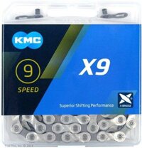 Sên xe đạp KMC 9speed X9 114 mắt ( bạc )