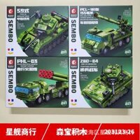 Senbao 203123-26 tương thích với các khối xây dựng Lego xe tăng xếp hình lắp ráp các hạt nhỏ 6 trẻ em 7 quà tặng nam 8 tuổi chất lượng tốt