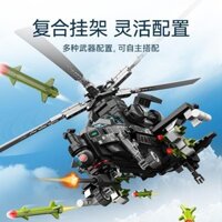 Senbao202230Wuzhi-10 Máy Bay Trực Thăng Vũ Trang Lắp Ráp Mô Hình Bé Trai Khối Xây Dựng Lắp Ráp Đồ Chơi Quà Tặng 2.22