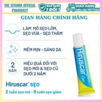 [SẸO LÕM, SẸO THÂM, SẸO LỒI] Gel Hiruscar Chính Hãng cải thiện sẹo vừa, sẹo lõm, sẹo thâm 5g, 20g