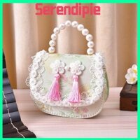 Serendipie Ví trẻ em, Tay cầm thêu Ví đựng tiền xu, Túi xách tua rua phong cách Trung Quốc
