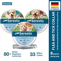 Seresto Elanco Flea & Tick Collar dành cho chó mèo Cổ áo chống nước & có thể điều chỉnh Phiên bản IT mới