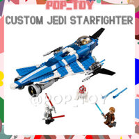 [Series Star Wars] MOC 75087 Khối xây dựng Jedi Starfighter tùy chỉnh của Anakin Đồ chơi giáo dục trẻ em Quà tặng bé trai