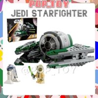 [Series Star Wars] MOC 76945 Khối xây dựng Jedi Starfighter của Yoda R2-D2 Búp bê lắp ráp đồ trang trí Đồ chơi mô hình Quà tặng bé trai