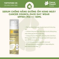 Serum chống nắng dưỡng ẩm hàng ngày Cancer Council Face Day Wear SPF50+/PA++++ 50ml