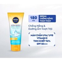 Serum Chống Nắng & Dưỡng Thể Toàn Thân NIVEA SUN SPF50 PA+++ Dưỡng Ẩm Vượt Trội (180 ml)