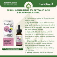 Serum Compliment 5% Glycolic Acid & Niacinamide giảm và ngừa mụn, mờ thâm, làm sáng da 27ml