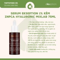 Serum Ekseption 1% Kẽm ZnPCA Hyaluronic Mixlab kiềm dầu, giảm viêm, mụn 75ml