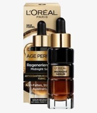 Serum Loreal Age Perfect Zell Renaissance Midnight Serum giảm nhăn, làm sáng và tái tạo da, 30ml