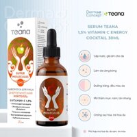 Serum Teana 1,5% Vitamin C SM3 Super Molecule Energy Cocktail dưỡng trắng, mờ thâm nám và trẻ hóa da - 30ml