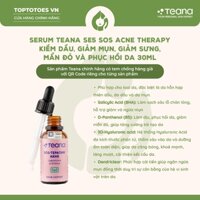 Serum Teana SE5 SOS Acne Therapy kiềm dầu, giảm mụn, giảm sưng, mẩn đỏ và phục hồi da 30ml