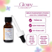 Serum Trắng Da, Tẩy Tế Bào Chết, Giảm Thâm Mụn Pharmaform Vitamin C + AHA 10% C-Smoothing 20ml - Glowy Cosmetic