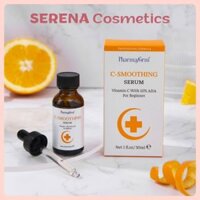 Serum Trắng Da, Tẩy Tế Bào Chết, Giảm Thâm Mụn Pharmaform Vitamin C + AHA 10% C-Smoothing 20ml