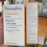 Serum Trắng Da, Tẩy Tế Bào Chết, Giảm Thâm Mụn Pharmaform Vitamin C + AHA 10% C-Smoothing 20ml