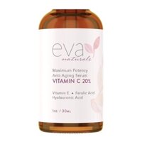 Serum vitamin C làm sáng da, mờ thâm chống lão hoá Eva Naturals 20% Vitamin C 30ml USA