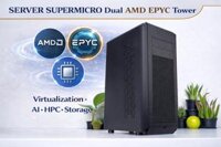 Server Tower Dual AMD EPYC 7742 (128 Core / 256 Threads) | Main SuperMicro H12DSi-N Pcie 4.0 | Ram DDR4 ECC 256GB | SSD Nvme 2Tb |