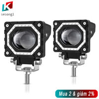 Sesong 2 Chiếc S14 Đèn Led Xe Máy 120W 12000LM 3000K / 6000K / 8000k 3 Màu DRL Dải Đèn Vuông Sương Mù