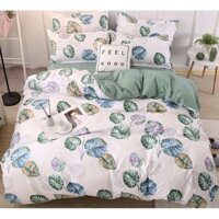 Sét 01 vỏ chăn + 02 vỏ gối + 01  gă chun poly cotton hàng nhập khẩu