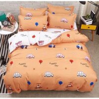 Sét 01 vỏ chăn + 02 vỏ gối + 01  gă chun poly cotton hàng nhập khẩu