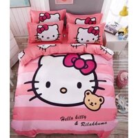Sét 01 vỏ chăn + 02 vỏ gối + 01  gă chun poly cotton hàng nhập khẩu