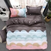 Sét 01 vỏ chăn + 02 vỏ gối + 01  gă chun poly cotton hàng nhập khẩu